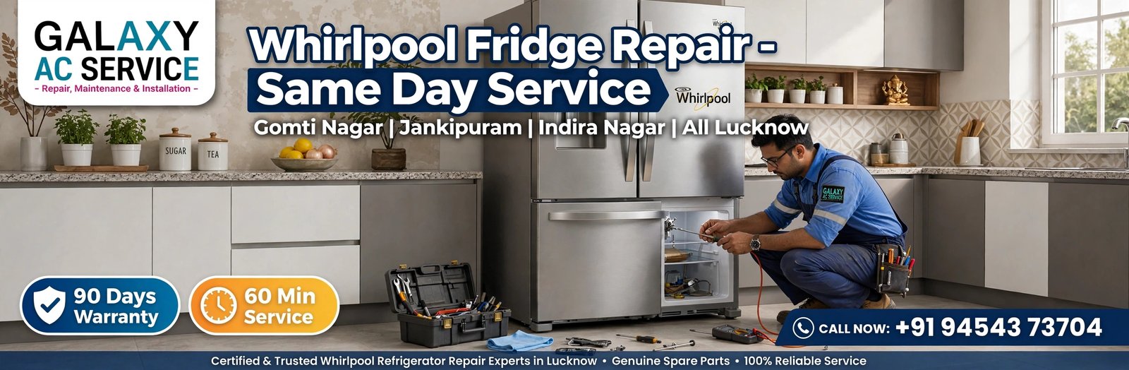 Whirlpool Fridge Repair in Gomti Nagar and Jankipuram and Indira Nagar Lucknow